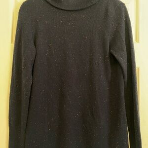 Talbots Black Speckled Turtleneck Sweater